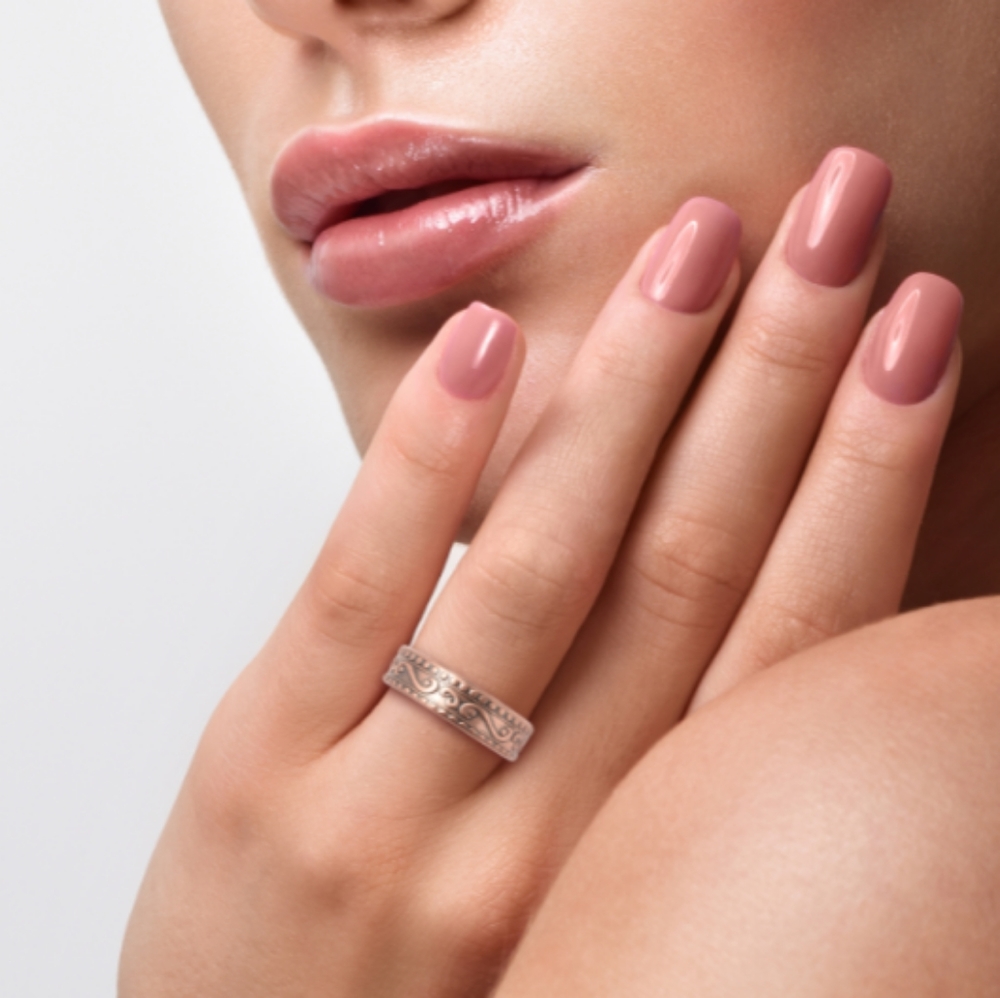 UNISEX MAGNETIC BY DESIGN OPEN RING WITH MAGNETIC ENDS  IN ROSETONE COPPER - Picture 7 of 7